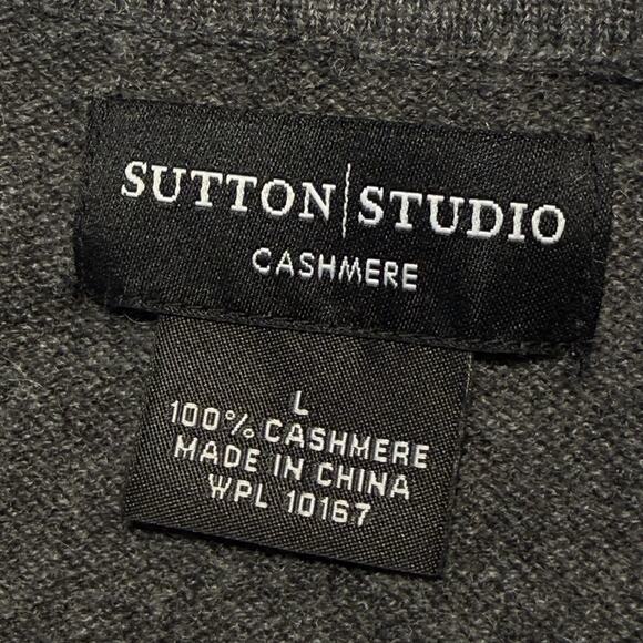 Sutton Studio Cashmere Tank Top Sweater Sz L Womens Base Layer Dark Gray Classic - Picture 6 of 6